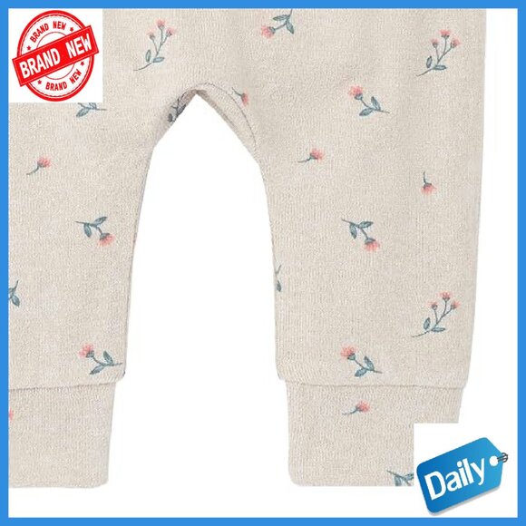 Baby Girl Hacci Top & Pant Set - Soft Peplum Outfit - Size 0-6 - Picture 7 of 8